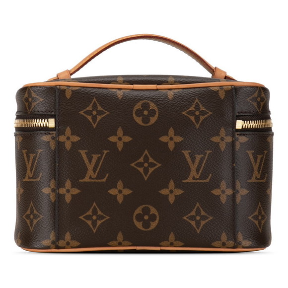 Louis Vuitton Monogram Hand Painted Vanity Trunk Bag Brown